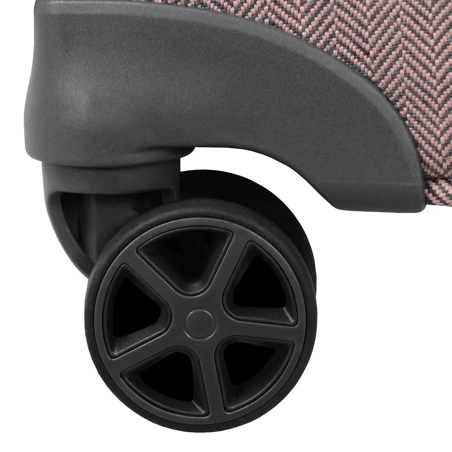 London Fog Newcastle 20" Spinner Carry-On, Rose Charcoal Herringbone