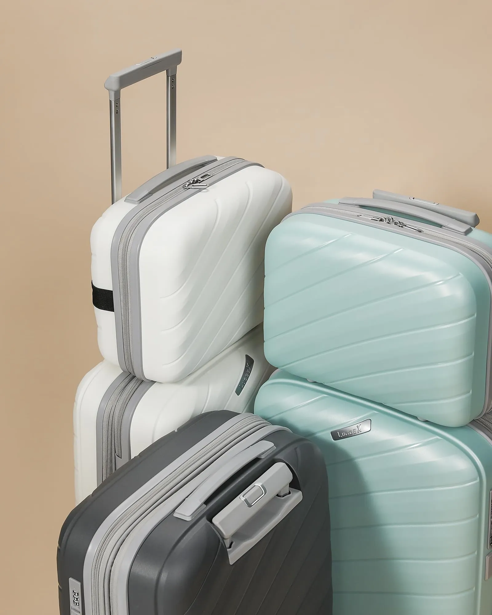 LUGGEX Lightweight 2-Piece Carry-On Luggage Set