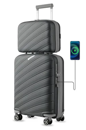LUGGEX Lightweight 2-Piece Carry-On Luggage Set