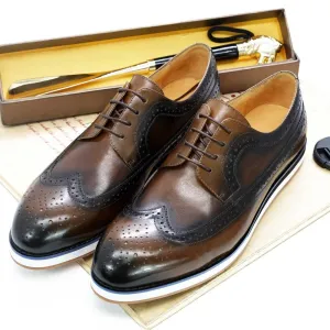 Men's Leather Handmade Casual Flat Shoes