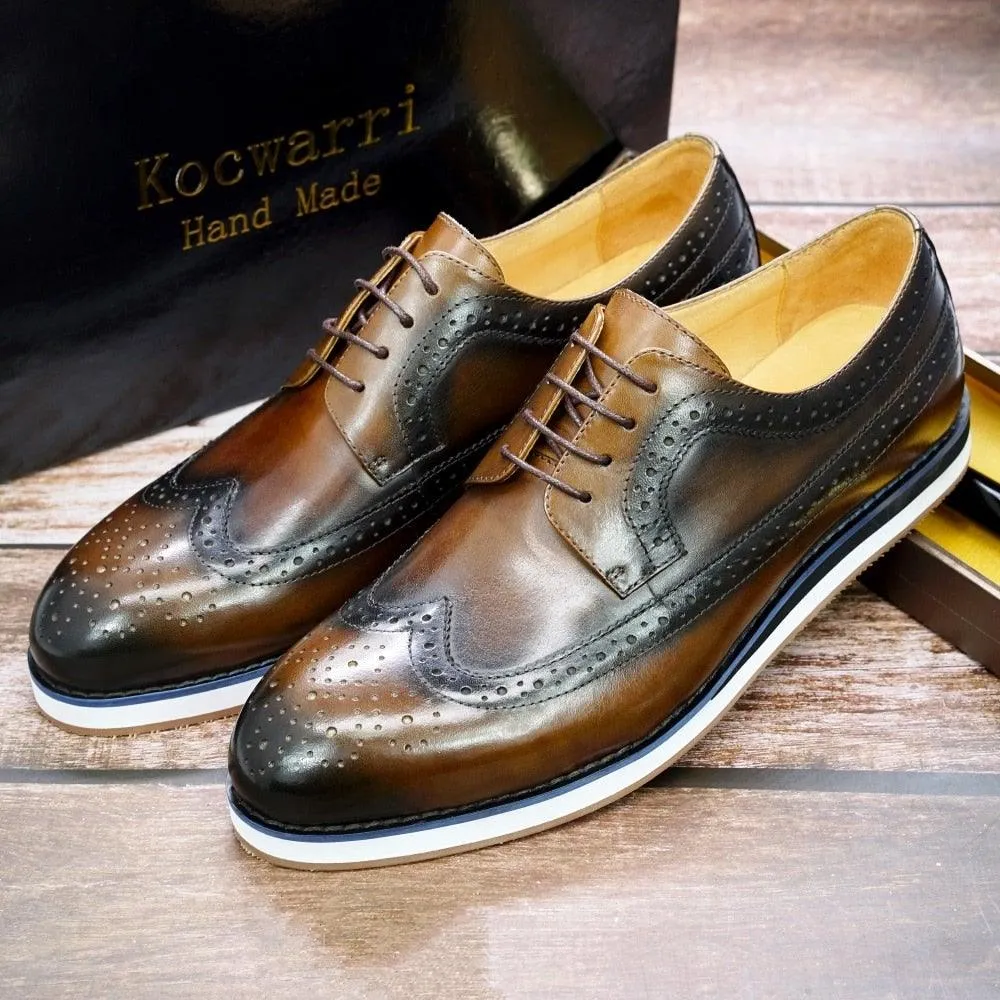 Men's Leather Handmade Casual Flat Shoes