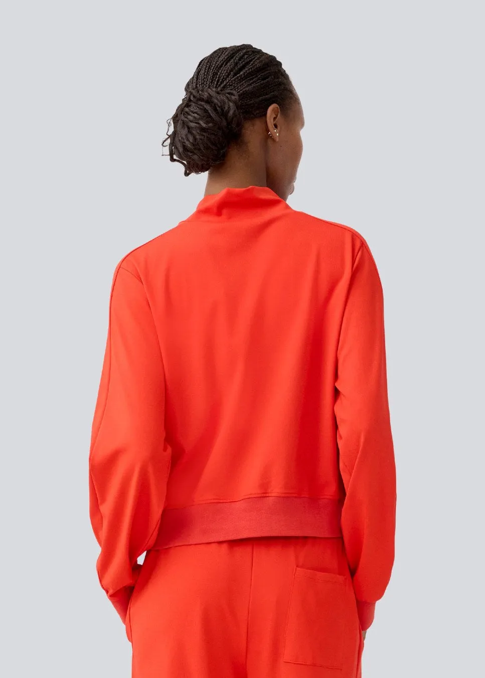 Modstrom MariettaMD t-neck sweater rood met rits