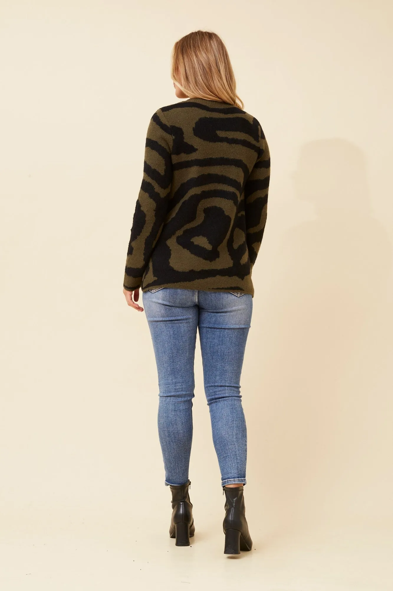 ODILLE ABSTRACT PRINT KNIT JUMPER