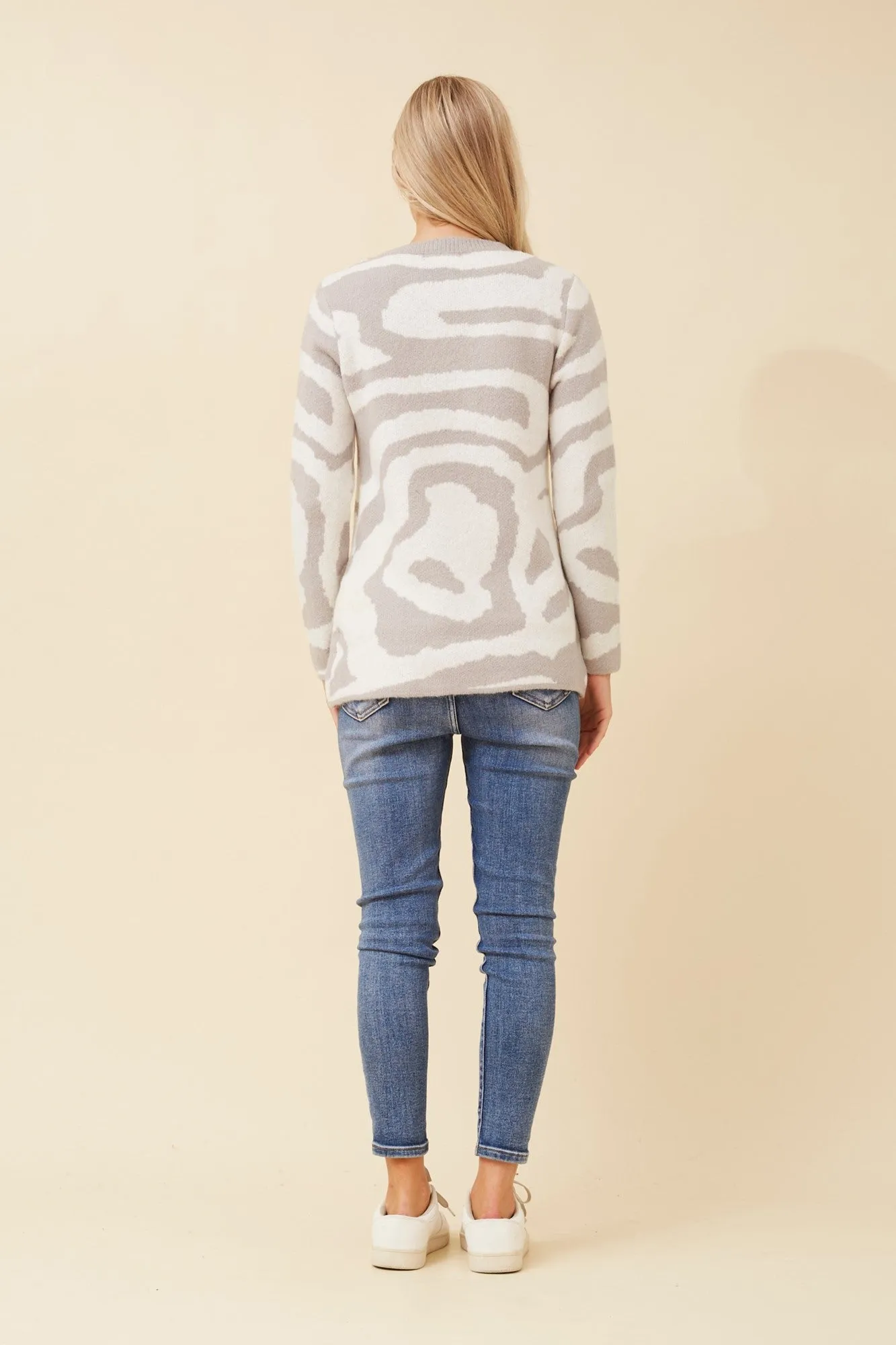 ODILLE ABSTRACT PRINT KNIT JUMPER