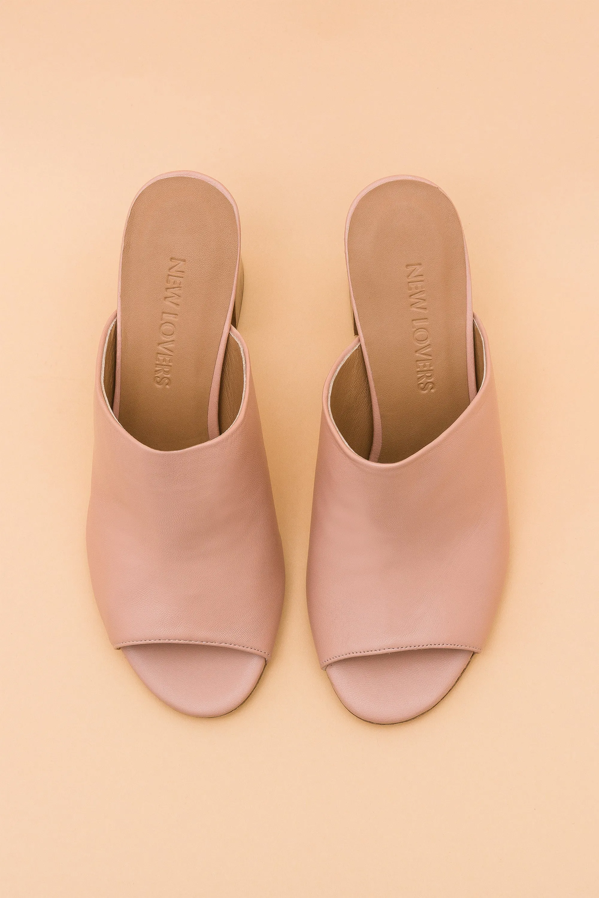 OLIVIA Nude Mule Heels