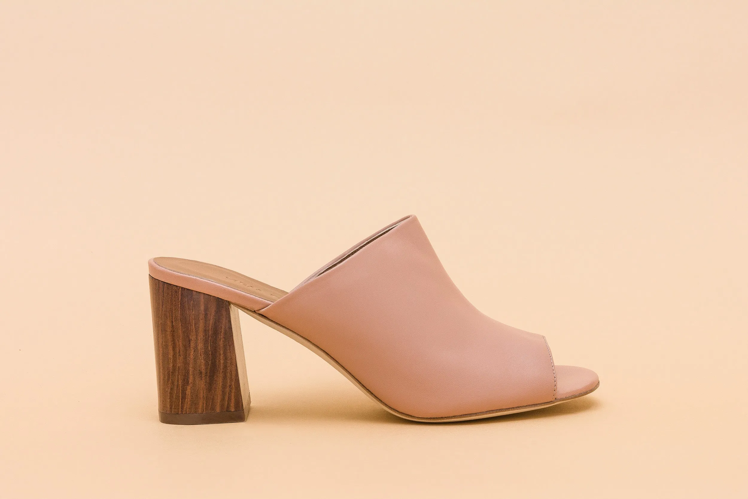 OLIVIA Nude Mule Heels