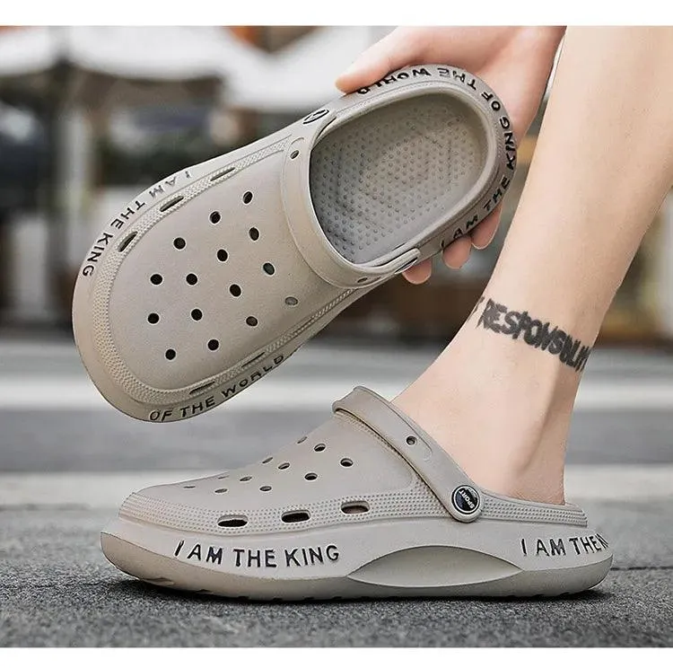 Outdoor Sandals Men Flip Flops Summer EVA Hole Shoes Beach Clogs
