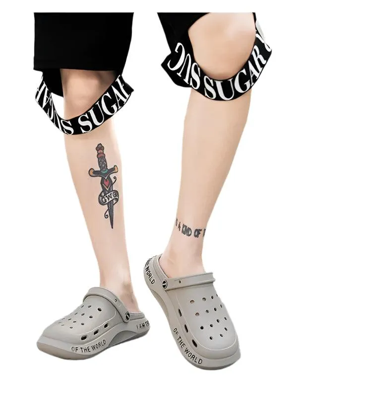Outdoor Sandals Men Flip Flops Summer EVA Hole Shoes Beach Clogs