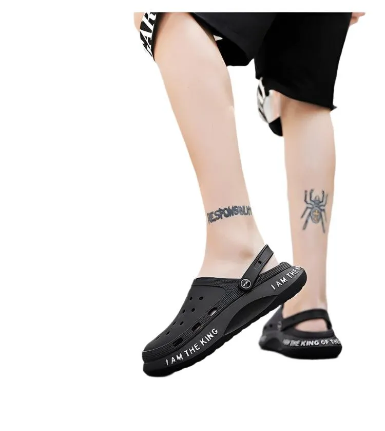 Outdoor Sandals Men Flip Flops Summer EVA Hole Shoes Beach Clogs
