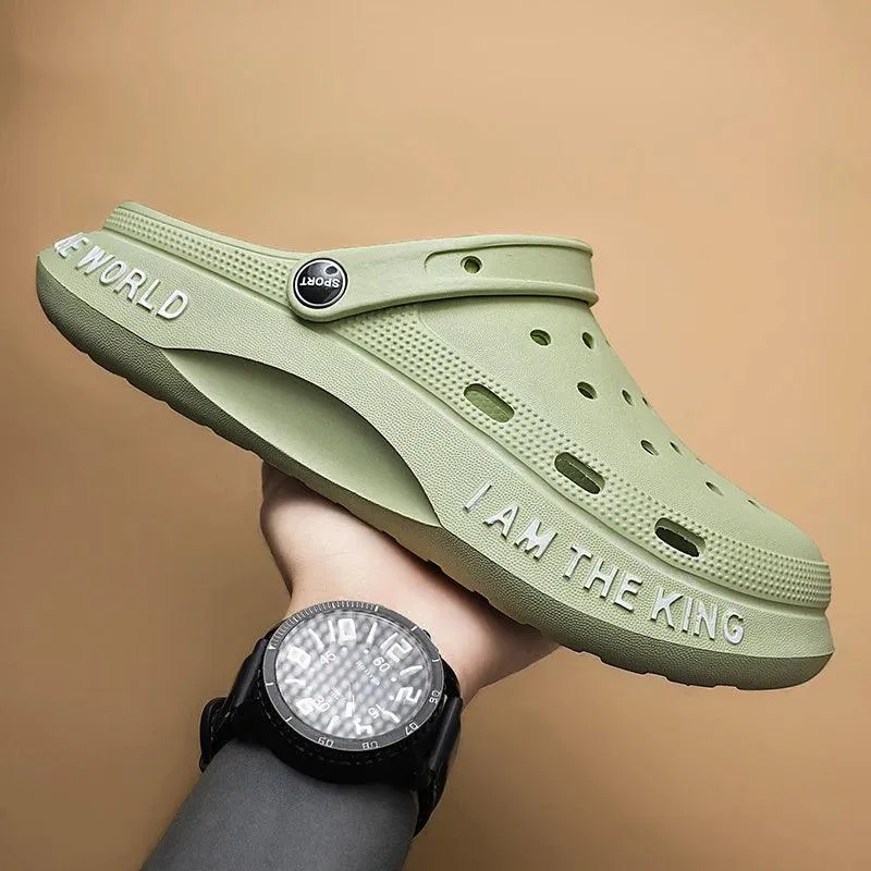 Outdoor Sandals Men Flip Flops Summer EVA Hole Shoes Beach Clogs