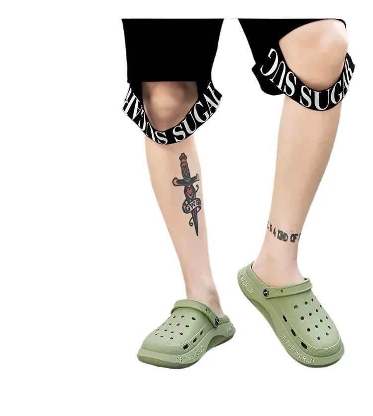Outdoor Sandals Men Flip Flops Summer EVA Hole Shoes Beach Clogs
