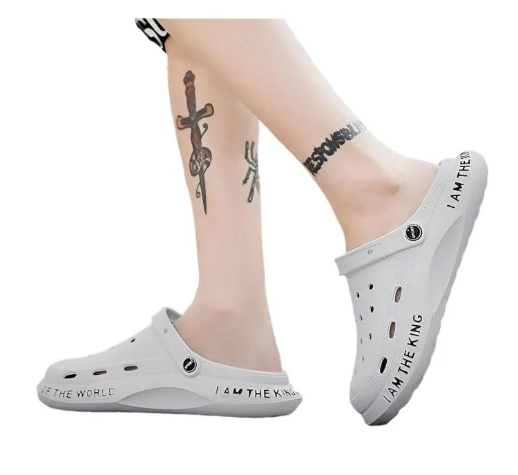 Outdoor Sandals Men Flip Flops Summer EVA Hole Shoes Beach Clogs