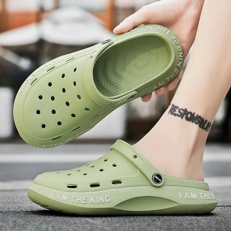 Outdoor Sandals Men Flip Flops Summer EVA Hole Shoes Beach Clogs