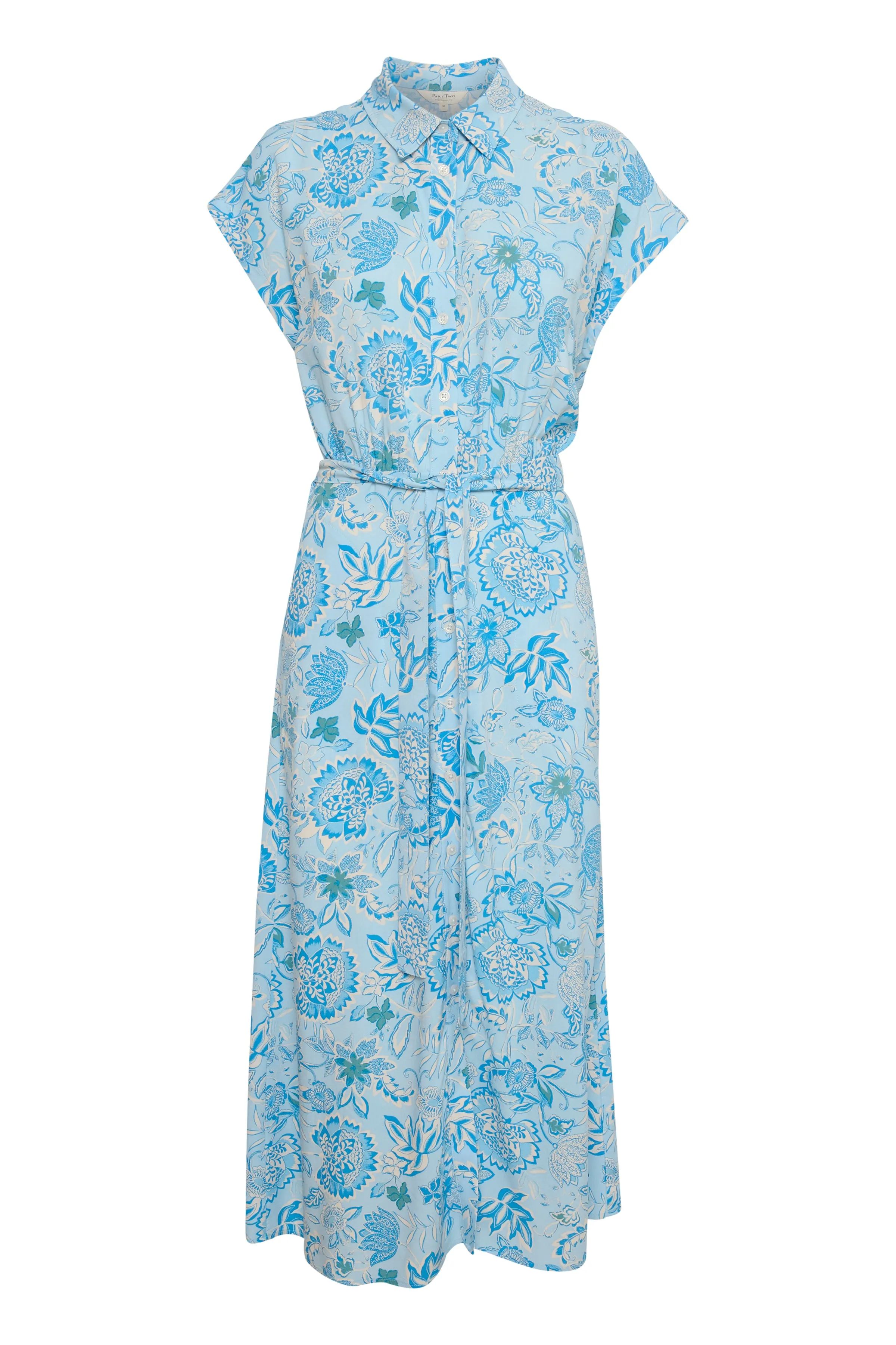 Part Two Atla print belted summer dress summer Song