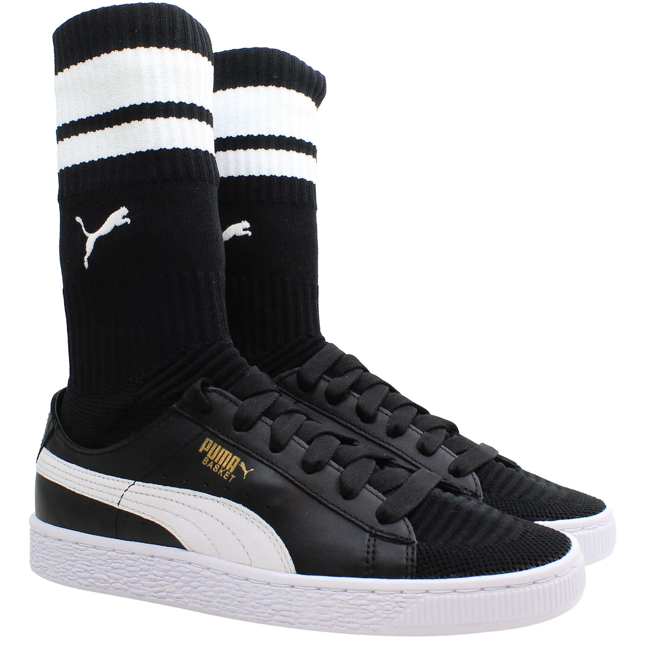 Puma Basket Sock Womens Black Trainers
