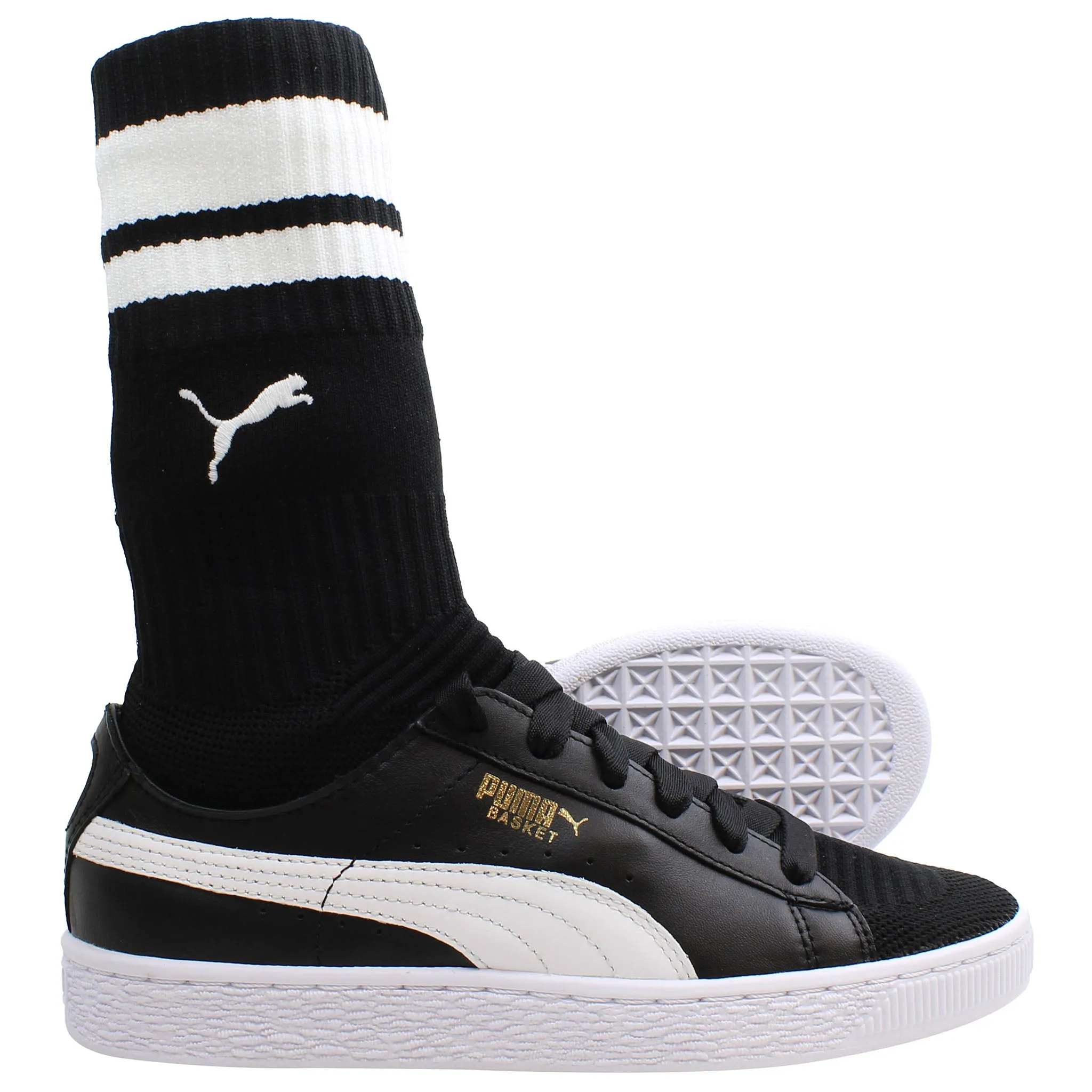 Puma Basket Sock Womens Black Trainers