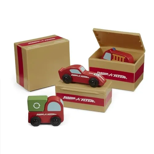 Radio Flyer Delivery Van Ride On Toy for Kids, Red Toddler Ride on Toy for Ages 2 