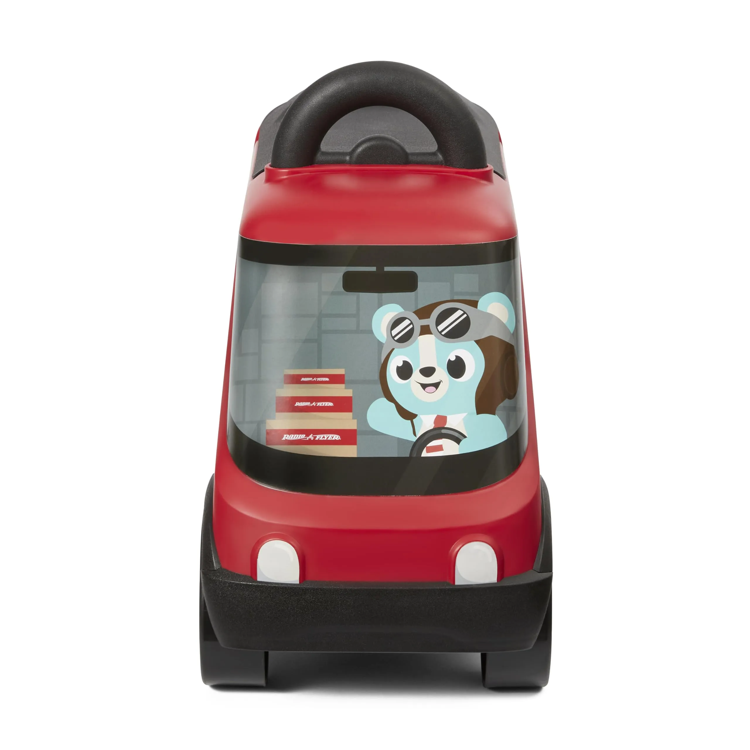 Radio Flyer Delivery Van Ride On Toy for Kids, Red Toddler Ride on Toy for Ages 2 