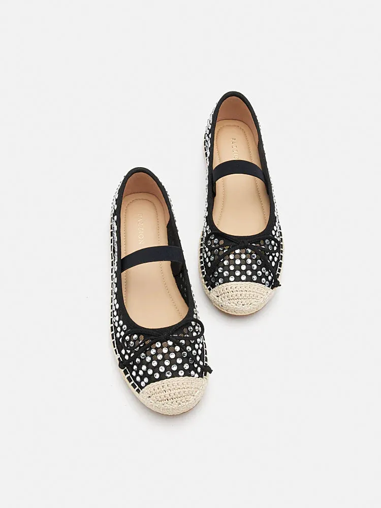 Rayna Crystal Embellished Espadrilles Flats