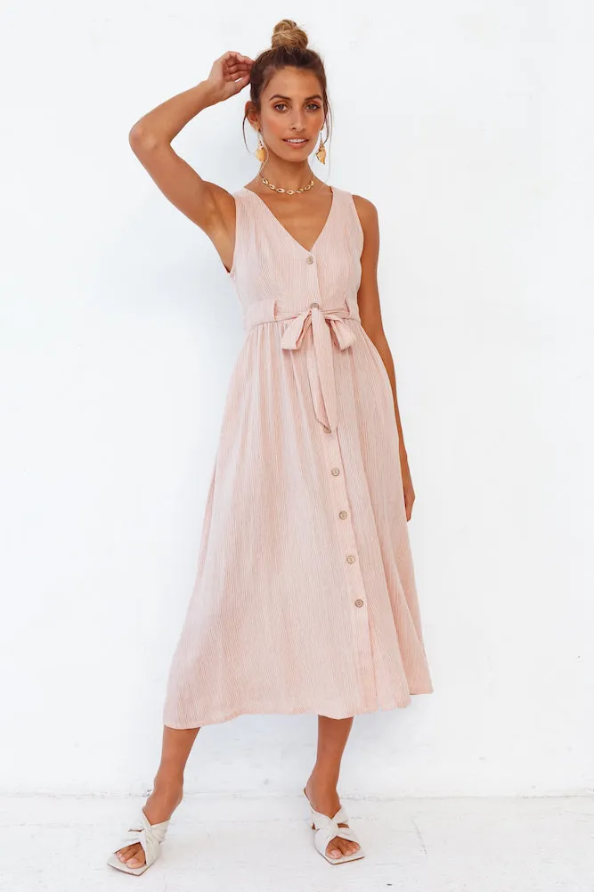 Remember Forever Midi Dress Blush
