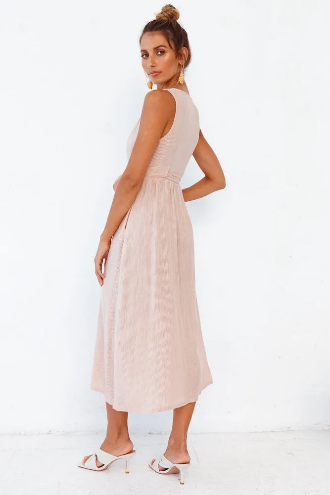 Remember Forever Midi Dress Blush