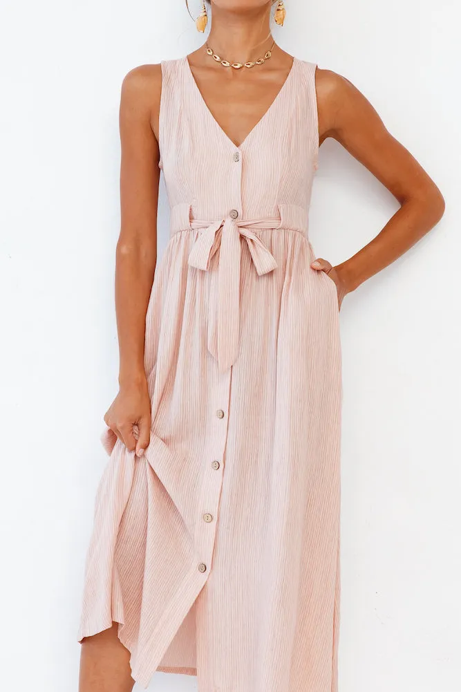 Remember Forever Midi Dress Blush
