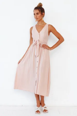 Remember Forever Midi Dress Blush