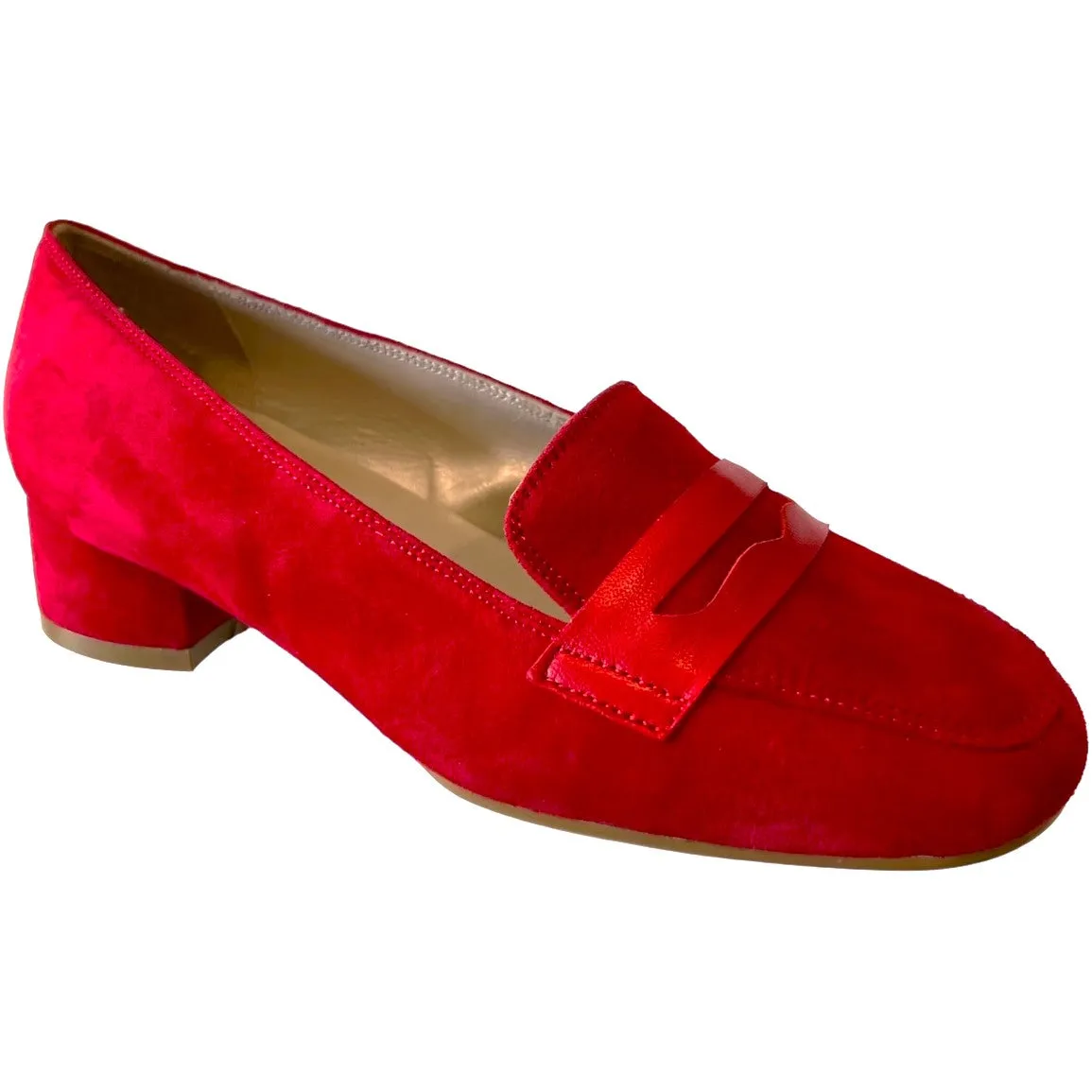 RF 23801 Red Suede & Leather Flats