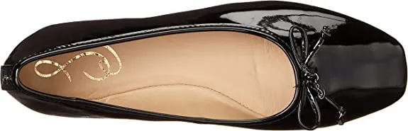Sam Edelman Marisol Black Squared Toe Slip On Classic Leather Ballet Flats