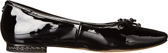 Sam Edelman Marisol Black Squared Toe Slip On Classic Leather Ballet Flats