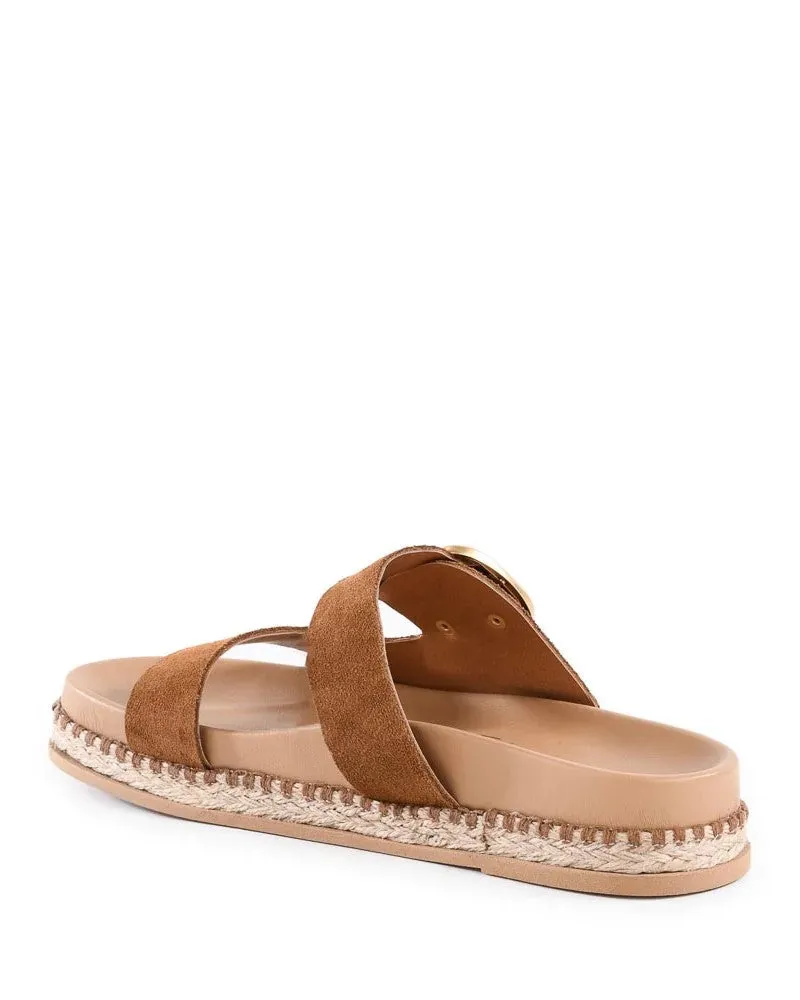 Seychelles Getaway Sandals - Dark Tan Suede