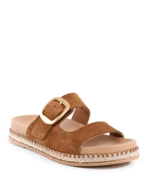Seychelles Getaway Sandals - Dark Tan Suede