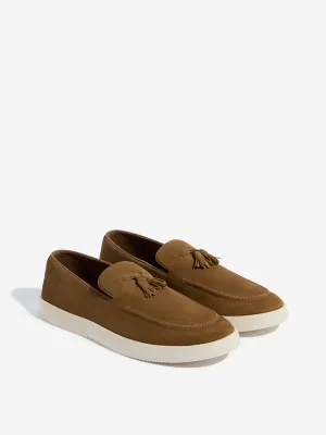 SOLEPLAY Brown Suede Leather Tassel Loafers