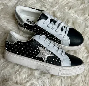 Supernova Black Studded Sneakers