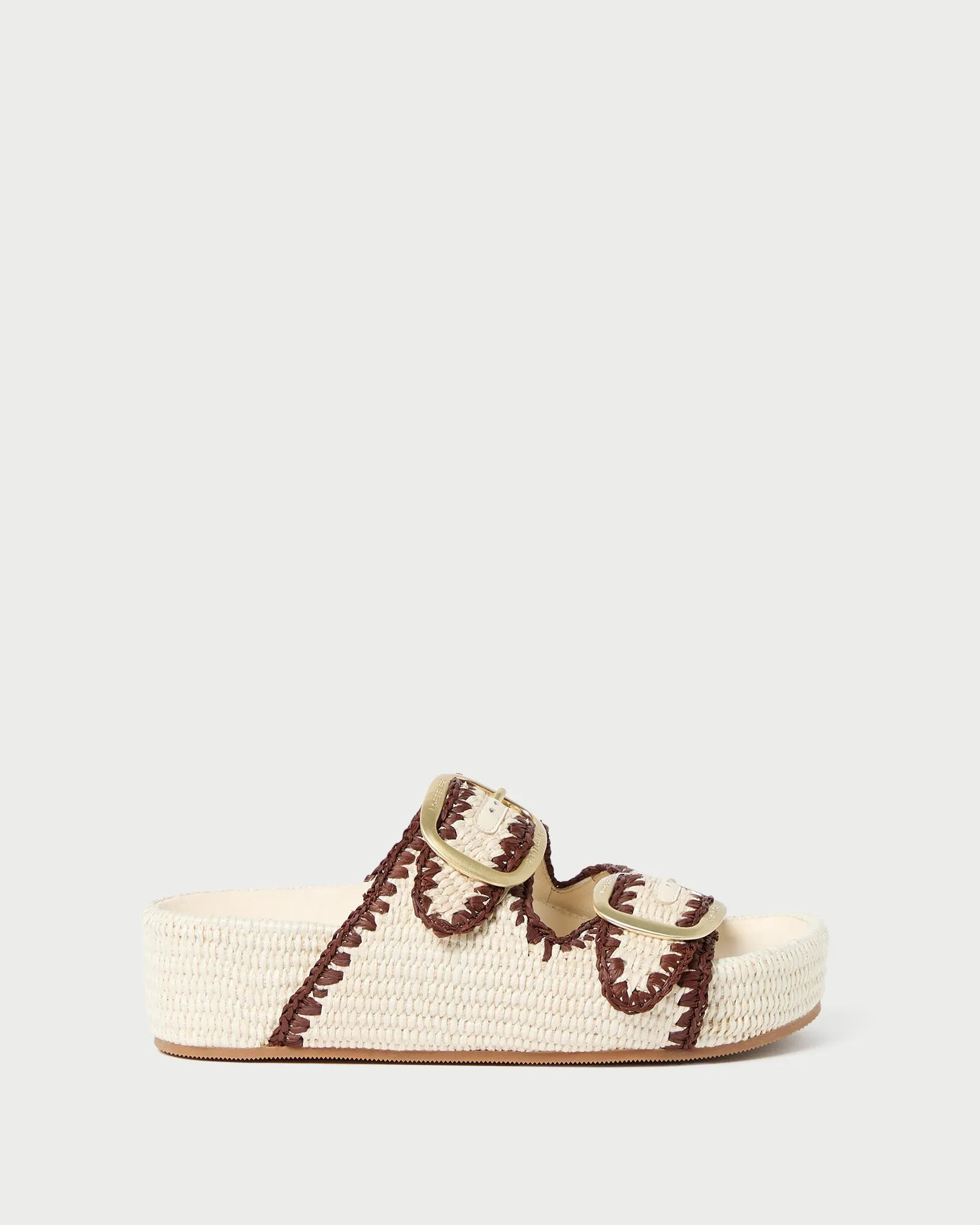 Theo Cream Raffia Footbed Sandal