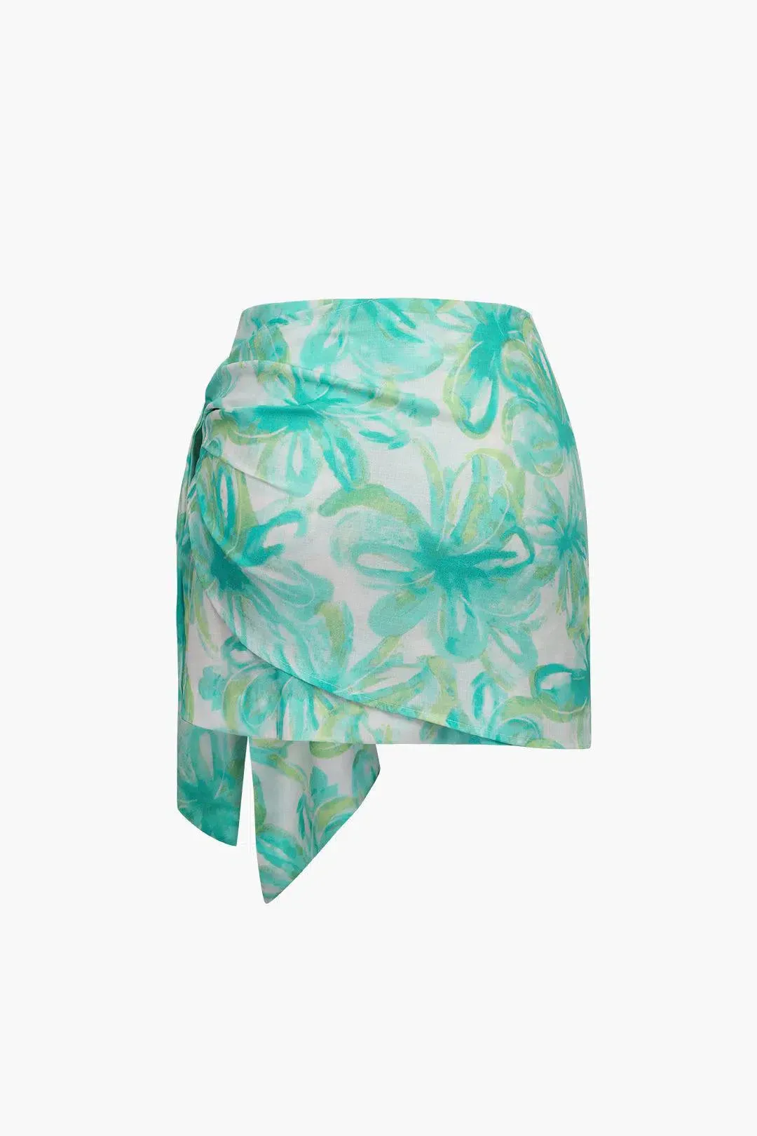 Tylara – Side-knot wrap – Printed skirt