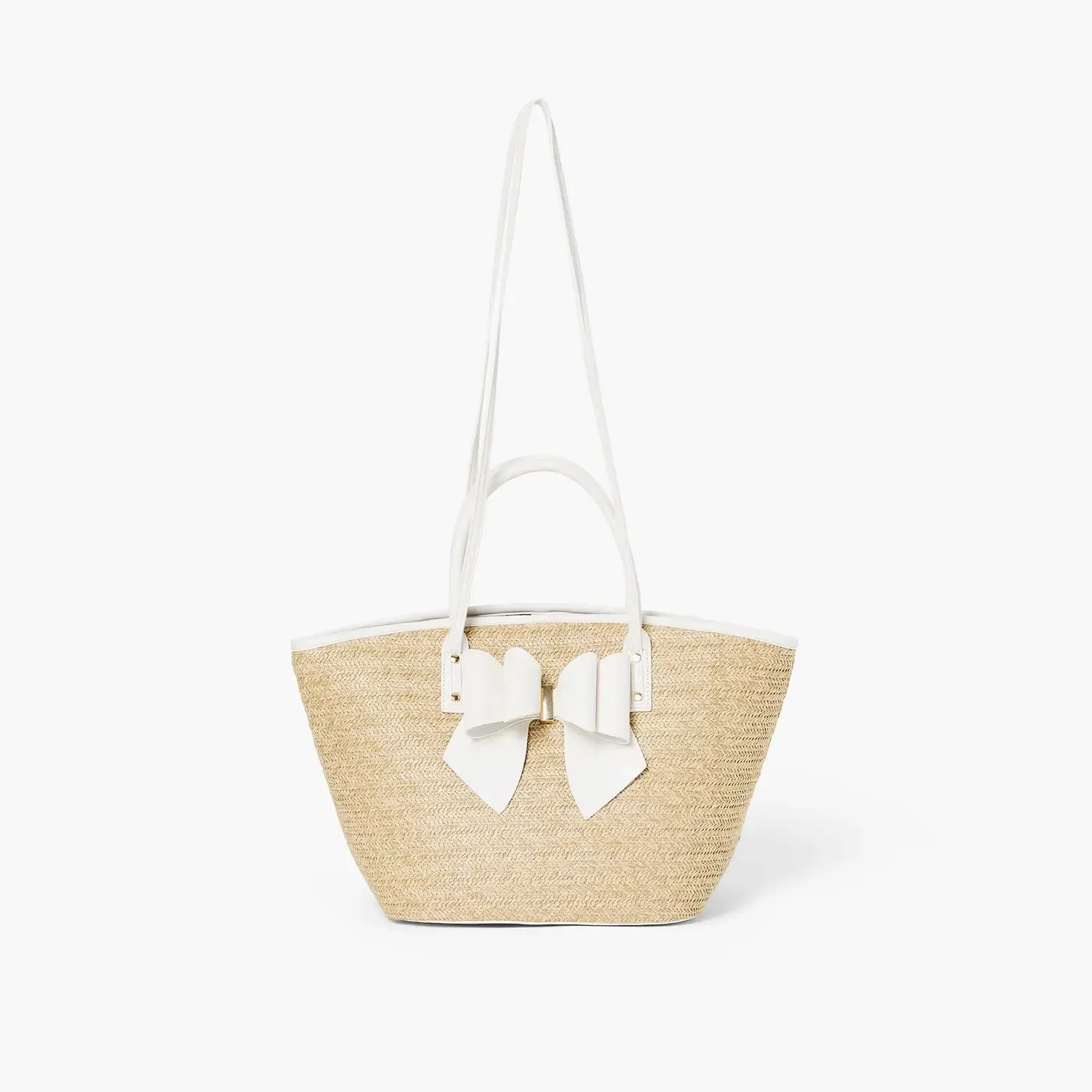 Veronica Polka Straw Tote