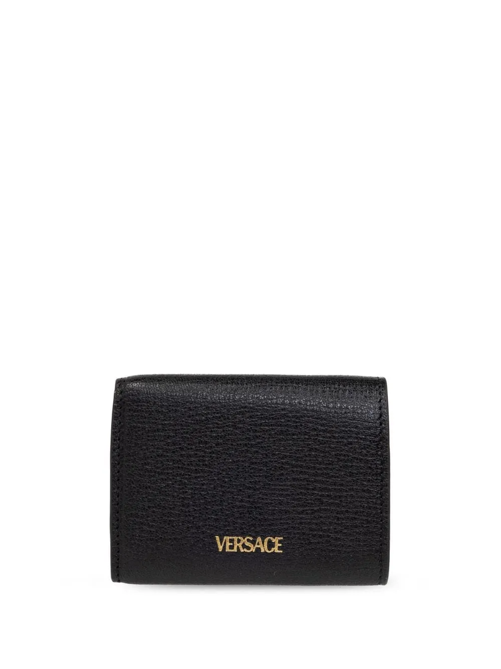 Versace Black La Medusa Tri-fold Wallet