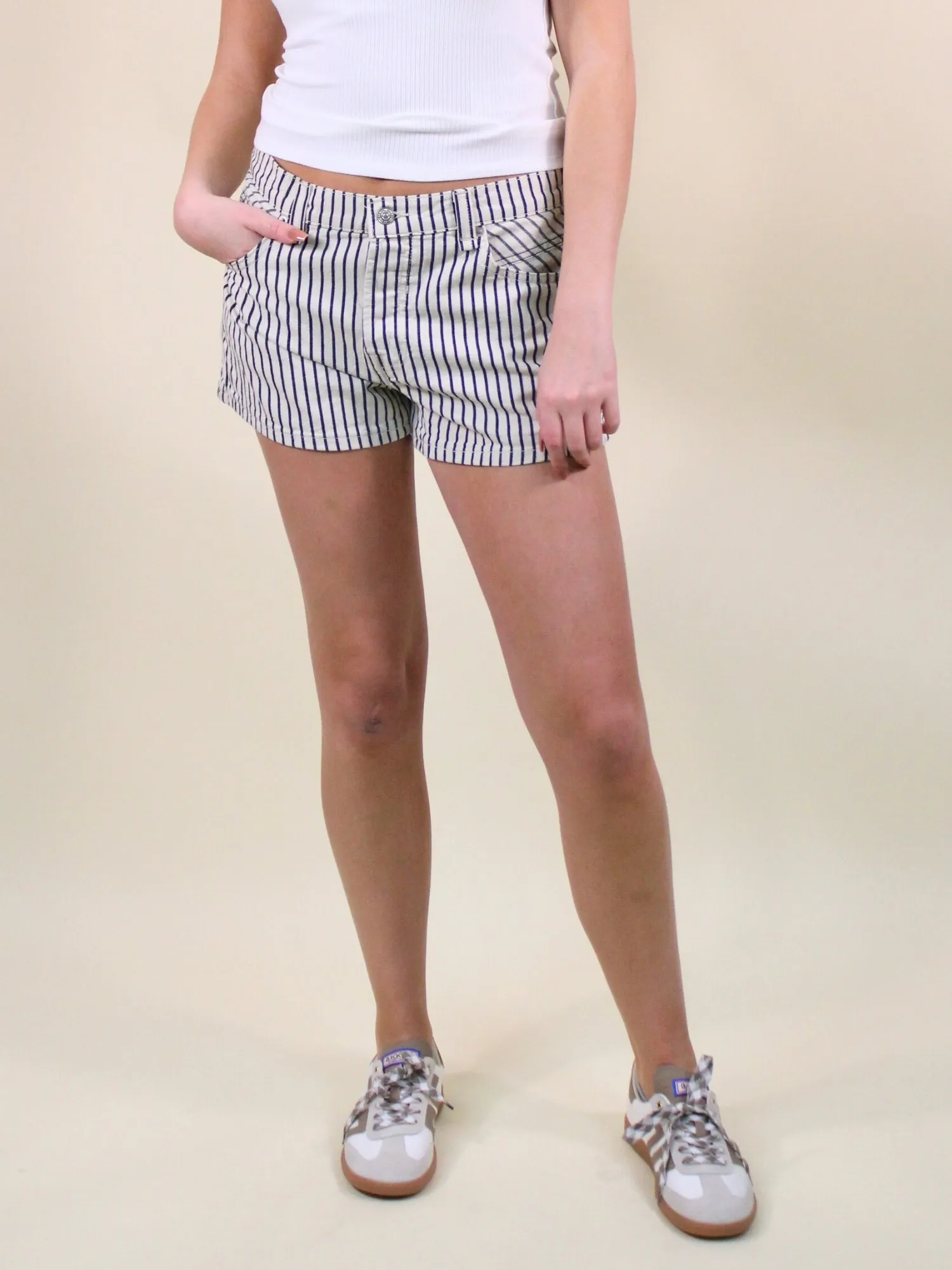We The Free Now Never Railroad Denim Short