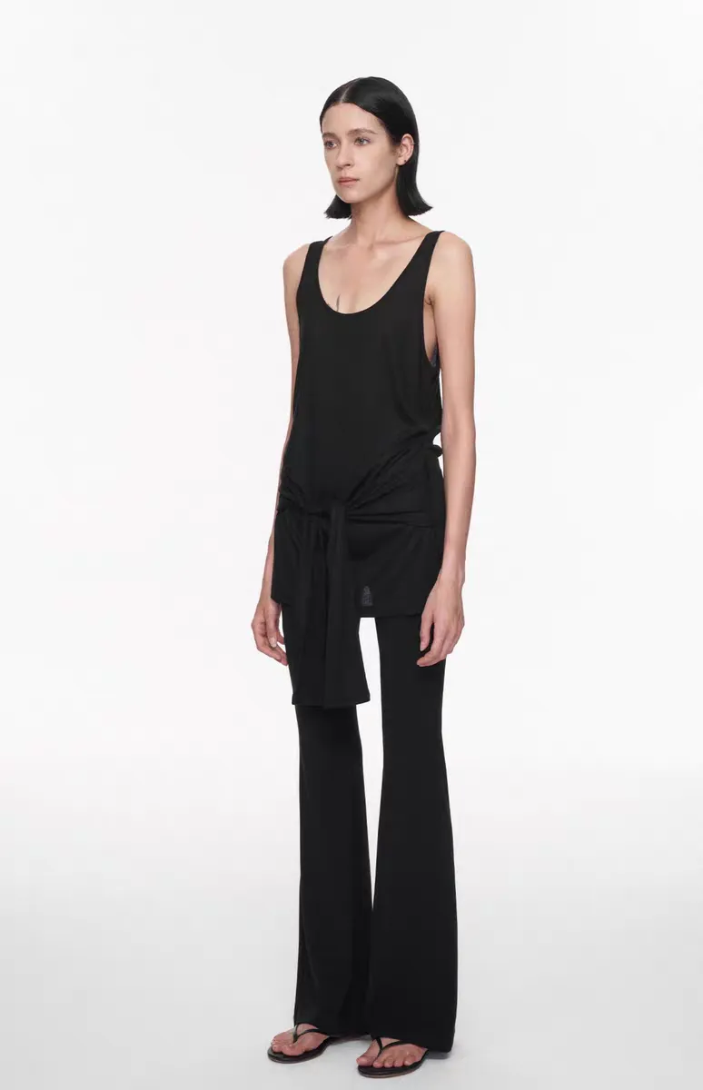 Women's Minimalist Tie-Front Tank Top