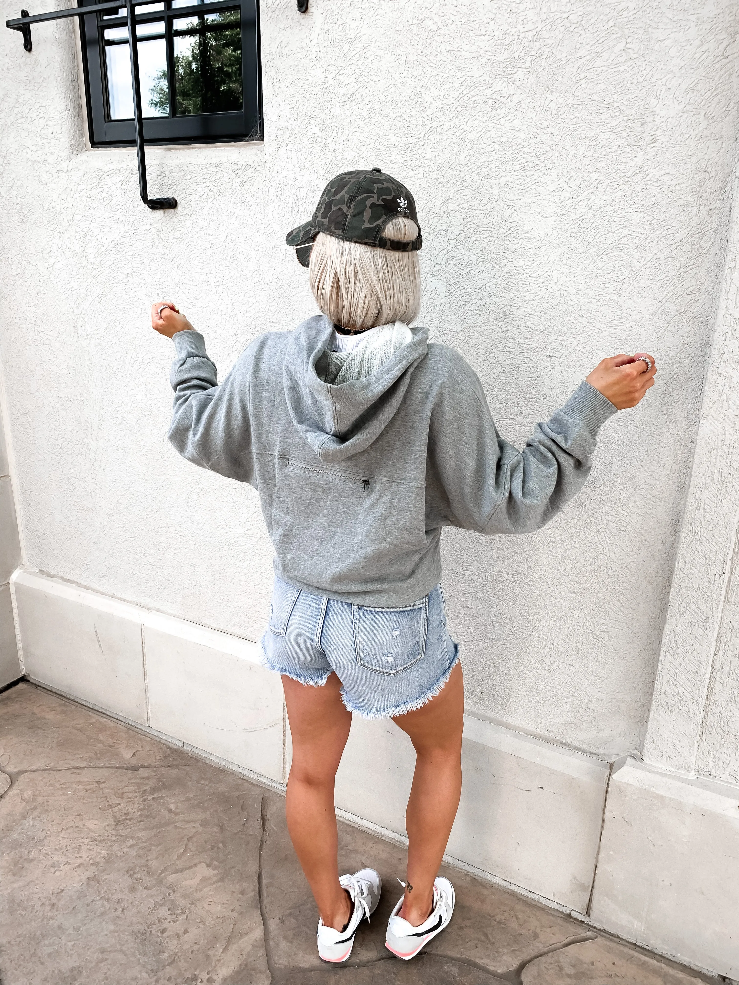 ZIPPED UP GREY HOODIE